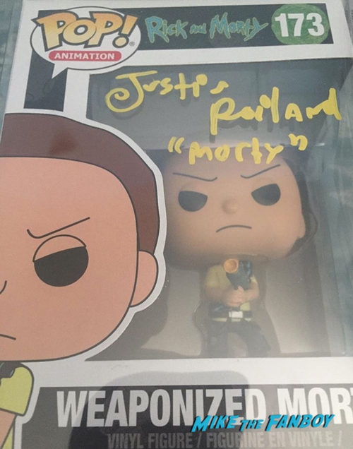 Justin Rolland Signed Autograph funko pop Rick and Morty 0000