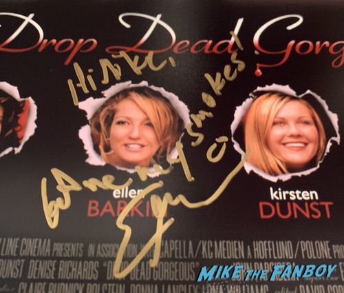 Ellen Barkin signed autograph drop dead gorgeous poster photo PSA 