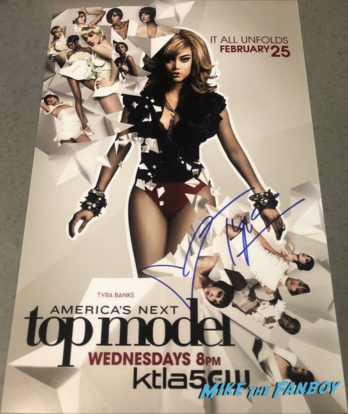 tyra banks signed america's next top model poster 