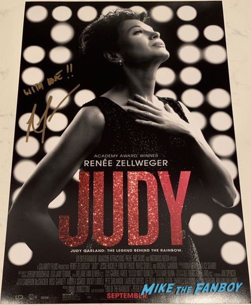 Renée Zellweger signed autograph Judy poster 