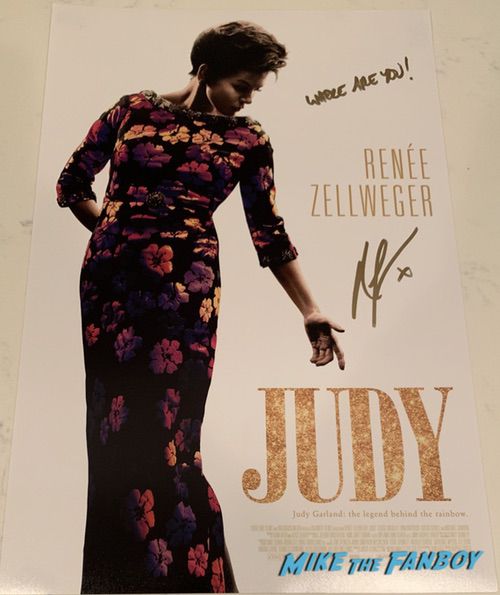 Renée Zellweger signed autograph Judy poster