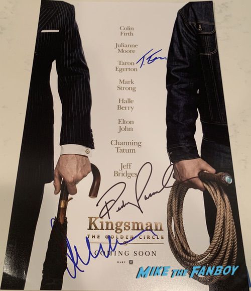 Taron Egerton Signed Autograph Kingsman poster