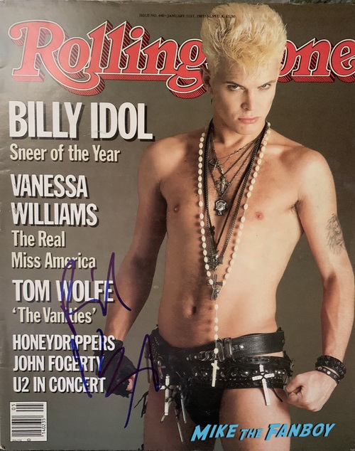 Billy idol signed rolling stone 