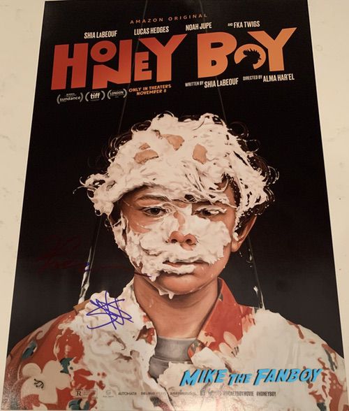 Shia LaBeouf signed Honey boy poster 