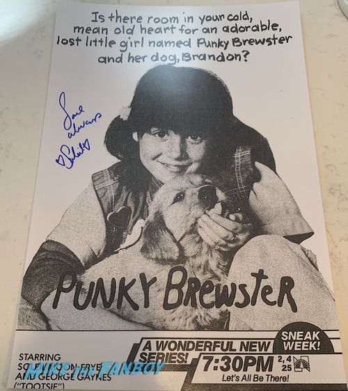Soleil Moon Frye signed punky brewster poster tv guide ad autograph 
