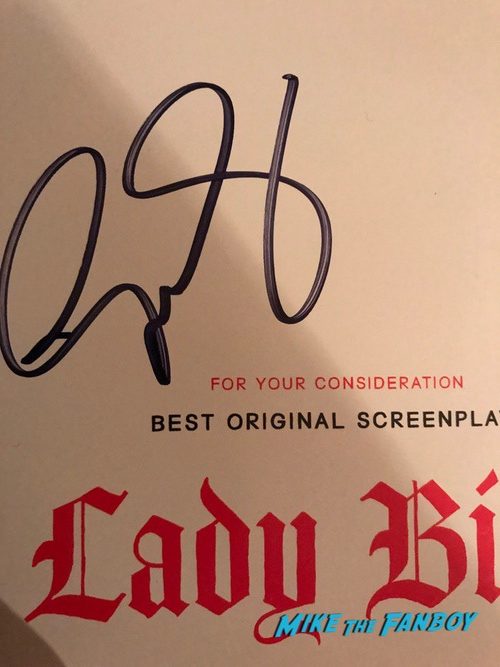 Saoirse Ronan and Gretta Gerwig signed autograph lady bird book 