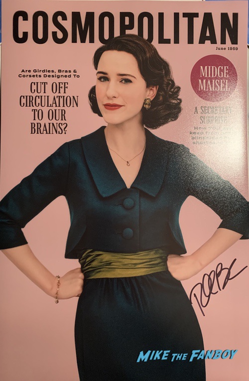 Rachel Brosnahan signed autograph the marvelous mrs maisel poster cosmopolitan magazine cover in person 