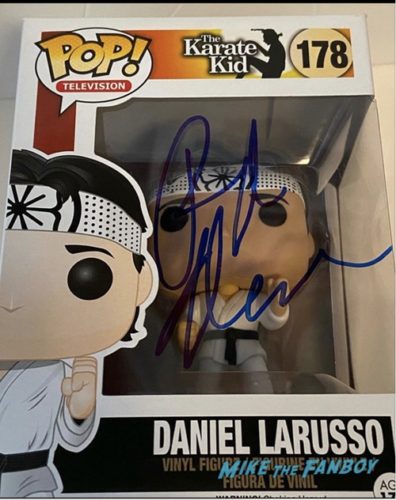 Ralph Macchio signed the karate kid funko pop 0000