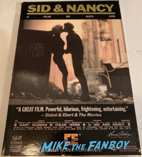 gary oldman signed autograph sid and nancy counter stand standee vhs box  signature 