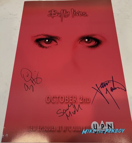 Alyson Hannigan signed autograph buffy the vampire slayer poster season 5 buffy lives
