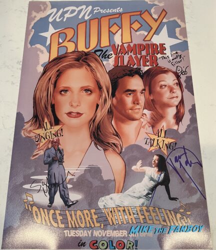 Alyson Hannigan signed autograph buffy the vampire slayer poster once more with feeling