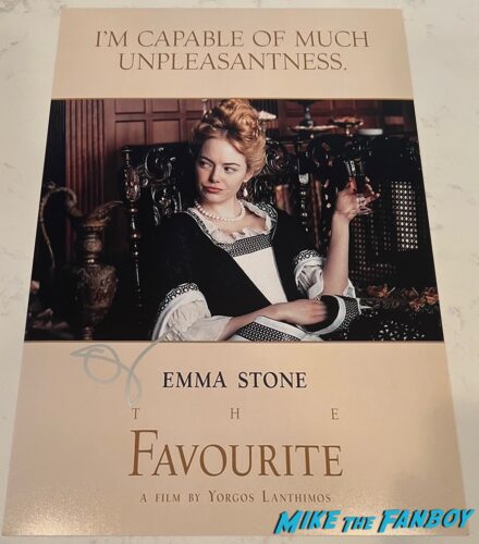 Emma Stone signed Autograph Cruella The Favourite poster psa 0000